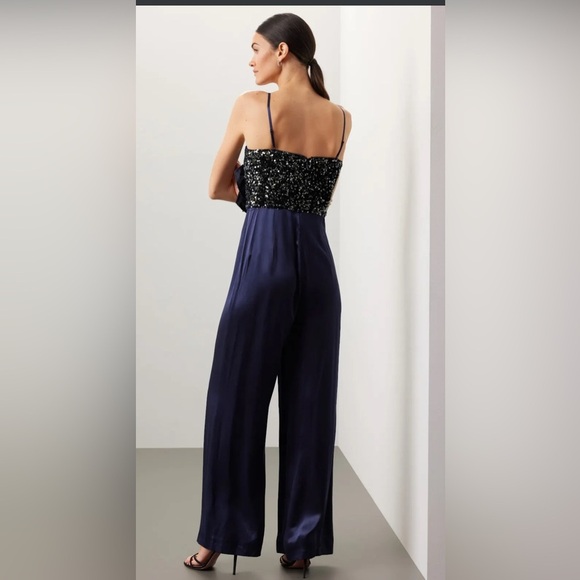 Badgley Mischka Rose Sequin Jumpsuit, size - Picture 6 of 13